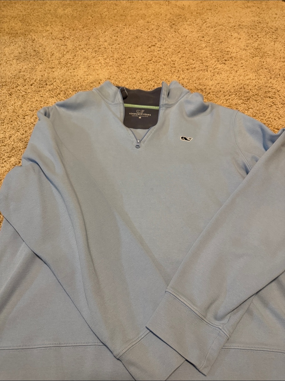 Vineyard Vines Sky Blue Quarter-Zip Hoodie